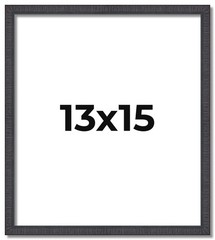 13×15 Rustic Brown Real Wood Picture Frame Width 0.75 inches | Interior Frame De