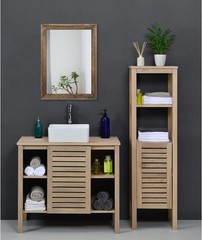 Lightweight Rectangular Rustic Mirror – Easy Install Wall Decor for Bedrooms