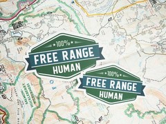 Free Range Human Sticker