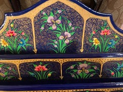 PREOWNED HANDMADE HANdPAINTED PAPIER MACHIE LETTER HOLDER 10″ long X 5″ deep