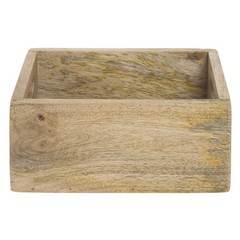 HUBERT® Condiment Caddy Solid Wood – 8 7/8″ L x 6 1/2″ W x 4 1/8″ H