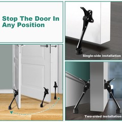 Door Stoppers, 6 Inch Kickdown Door Stop, Non-Slip Rubber Tip, One Touch Heav…