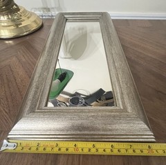 Rectangular Wall Gallery Framed Mirror Silver Canada Made 17×8.25in Modernism