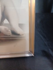 Vintage Photo Frame 8 X 10 Silver Metal Brown Velvet Easel Hanging Mid Century