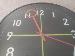 12″ Multi Color Modern Look Wall Clock