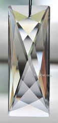 76mm Modern Rectangle Austrian Crystal Clear Prism SunCatcher 3″