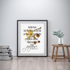 Romans 8:28 Bible Inspirational Wall Art Print Motivational Quote Poster Decor