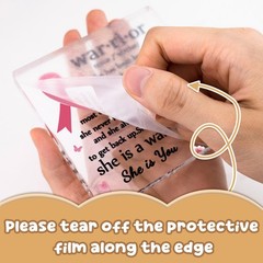 Breast Cancer Care Gifts For Women Inspirational Decor 4 inches, pink