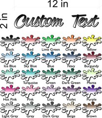 Custom Windshield Decal, Personalized Premium Automotive Vinyl text graphic CTDP