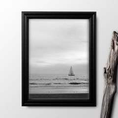 US ART Frames .75″ Black Solid Poplar Wood Picture Poster Frames, Square Sizes