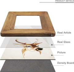 6×8 Wood Picture Frames, Rustic Photo Frame with Real Glass Front,Wall Hanging