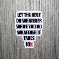 10X – Motivational Stickers