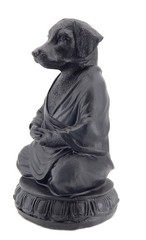 29608 Meditating Dog Statue Cute Zen Buddha Yoga Pose Monk Namaste Mindfulnes…