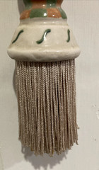 Hand Painted Ceramic Tassel -with Loop 12” Long