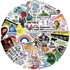 50PCS Funny Meme Stickers Adult Sarcastic Waterproof Vinyl Laptop Decals