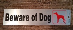Hillman 2″x8″ Signs «Beware Of Dog»