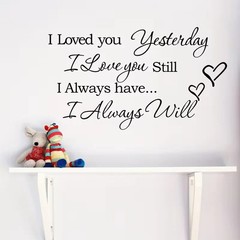 Love Quote Wall Sticker Self-Adhesive Wall Stickers Bedroom Entryway Living Room