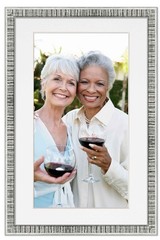 11×22 Frame Silver With White Picture Mat For 11×22 Photo – Silver 13×24 Frame T