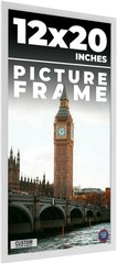 12×20 Frame White Wood Picture Photo Frame with UV Acrylic and Acid Free Backing