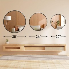 Black Round Wall Mirror Bathroom Mirrors Over Sink Circle Mirror for Bathroom
