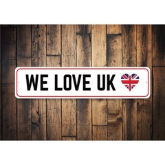 We LOVE UK Metal Sign