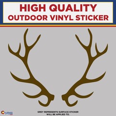 Elk Antlers, Die Cut High Quality Vinyl Stickers