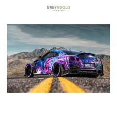 Nissan GTR 2020 Sports Car Poster Wall Art Print pick size A4/A3/A2/90x60cm
