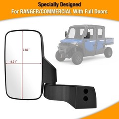 Polaris Ranger Mirrors Door Mounted, Ranger Northstar Side View Mirrors Compatib
