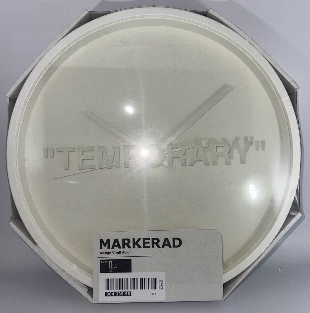 Virgil Abloh IKEA MARKERAD TEMPORARY Wall Clock