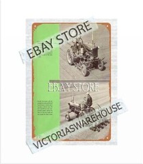 1939 farmwork A, B & C tractor agriculture machinery farm tin sign bar pub