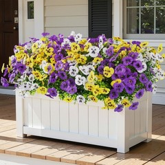 48 Bundles Artificial Flowers for Outdoors, Fake Spring Flowers for Decoration,