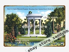 1930-45 American Legion Memorial Fount, Waterfront Park, Daytona Beach Florida t