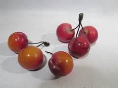 Old Italian Alabaster Stone Fruit Natural Size 2 Bunches Cherry – Nut Vegetable