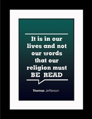 Thomas Jefferson It Is In Poster Print Picture or Framed Wall Art