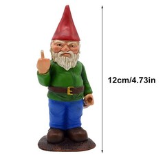 Naughty Garden Gnome for Lawn Ornament Funny Dwarfs For Indoor Outdoor 12CM US