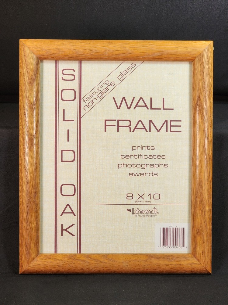 Intercraft Solid Oak Wall Picture Frame Non-glare Glass 8 x 10