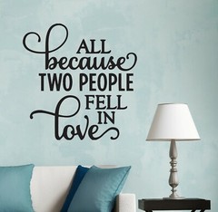 Wall Decal Love Romantic Home Bedroom Interior Vinyl Decor Black gz563