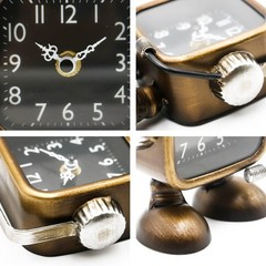 Retro Steampunk Clock,Robot Table Clock,Industrial Style Desk and Shelf Clock…