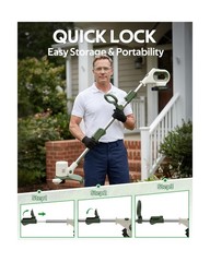 Cordless String Trimmer Battery Powered, 21V 2-in-1 Weed Wacker and Edger wit…