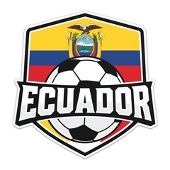Ecuador Flag Soccer National Football Team Sticker Car Bumper Vinyl Decal