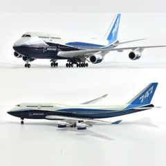 18.5 inch B747 Airplane Model Toys American United Airlines W/ LED Light Wheel