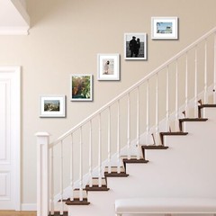 8×10 Picture Frames White Engineered Wood Plexiglass Wall Tabletop Display 3 Pac