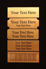 1×3 Customized Brass Plate Picture Plaque Name Tag Trophy Flag Fantasy Football