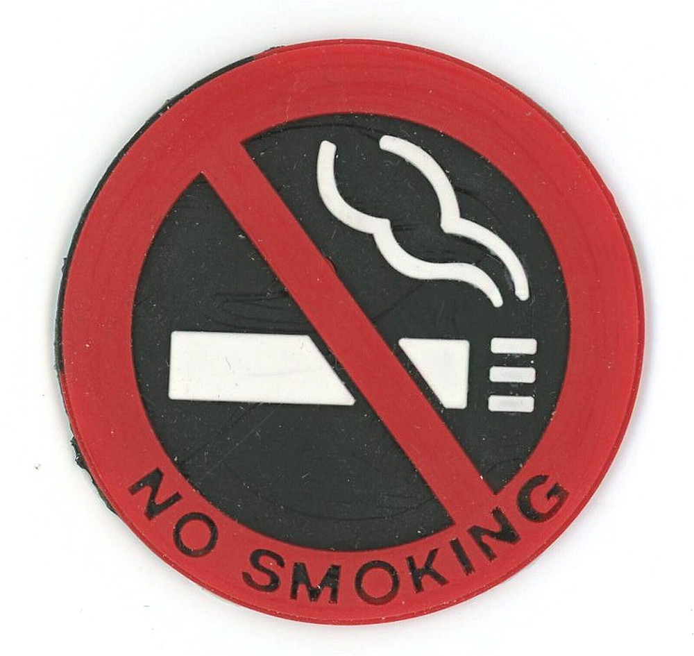 No Smoking Sign for the Outside Durable Rubber Super Sticky Peel N Stick Back 2″