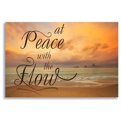 Seascape Canvas Art Print Peace with Flow – With or Without Message. 4 Sizes.