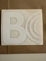 White Vinyl Decal Letter B Self-Adhesive for Window Wall Car Adults