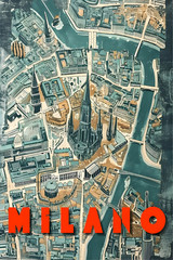 MILAN ITALY 8″X12″ ALUMINUM METAL SIGN/WALL ART BRAND NEW MS23