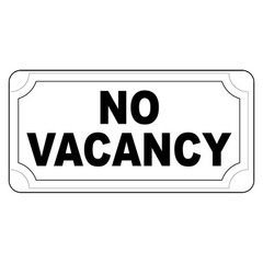 No Vacancy Black Retro Vintage Style Metal Sign – 8 In X 12 In With Holes