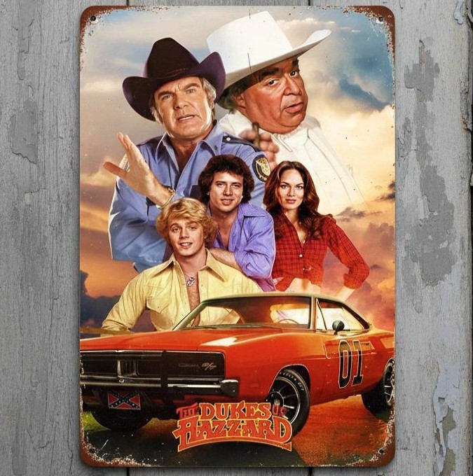 The Dukes Of Hazzard 8 x 12 Vintage Novelty Metal Sign Made In USA New!