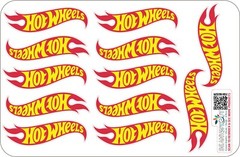 Hot wheels logos 3″ long sheet of 12 decal stickers